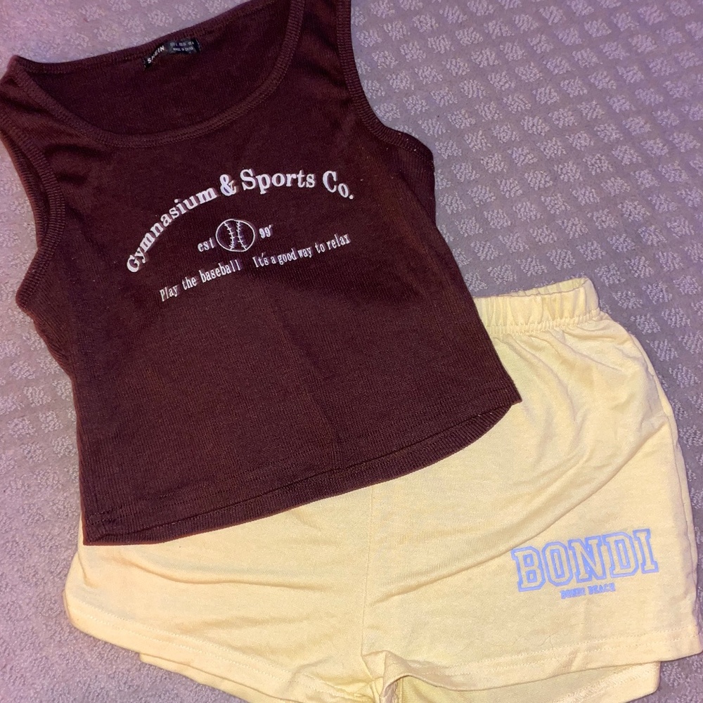 summer tank and short set bundle